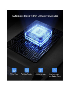 Escala de Cocina Digital Drcowu 15kg con Pantalla LCD Negra 2