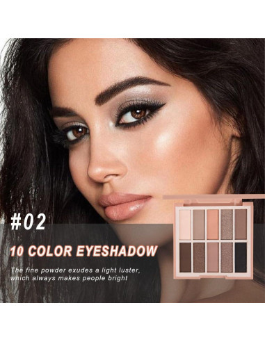 Paleta de Sombras de Ojos CAKAILA 10 Colores Mate y Brillante