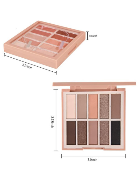 Paleta de Sombras de Ojos CAKAILA 10 Colores Mate y Brillante