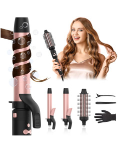 Plancha de Rizar Automática AFANSO 3 en 1 2.54-3.81 cm Oro Rosa 2