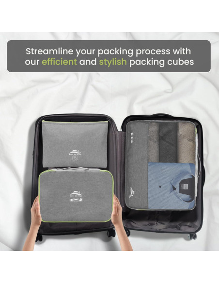 7 Cubos de Empaque Blue Drifter para Maletas - Gris Ceniza