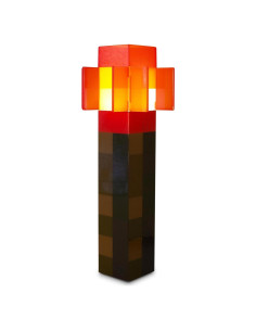Luz Nocturna Minecraft Antorcha de Redstone con Sensor Automático