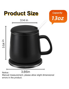 Taza Inteligente Calentadora Cetuximise 350ml Carga Inalámbrica 2