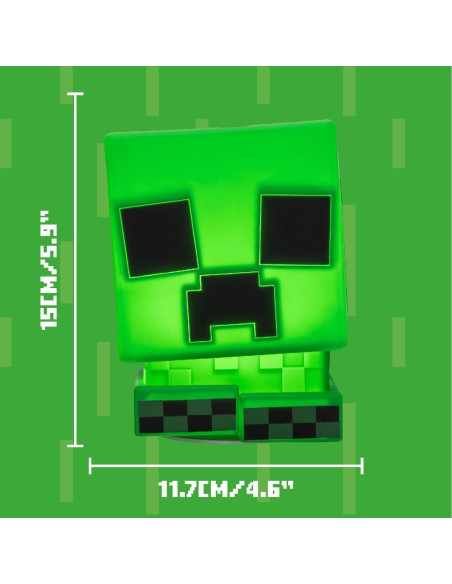 Lámpara Creeper SquishyGlo Paladone Verde Recargable 15cm
