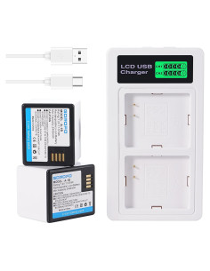 Paquete de 2 Baterías Arlo A-1 con Cargador GOROFO 2440mAh