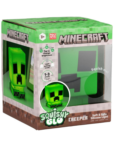 Lámpara Creeper SquishyGlo Paladone Verde Recargable 15cm