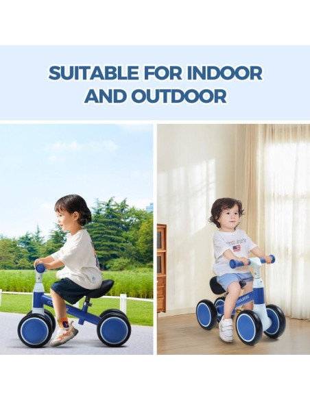 Bicicleta de Equilibrio COOLBEBE Azul para Niños 12M-36M