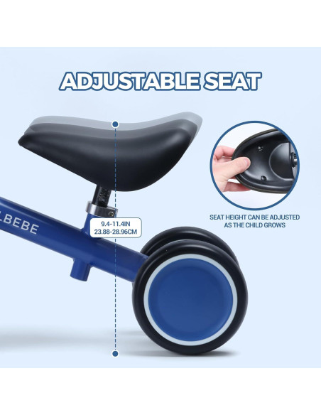 Bicicleta de Equilibrio COOLBEBE Azul para Niños 12M-36M