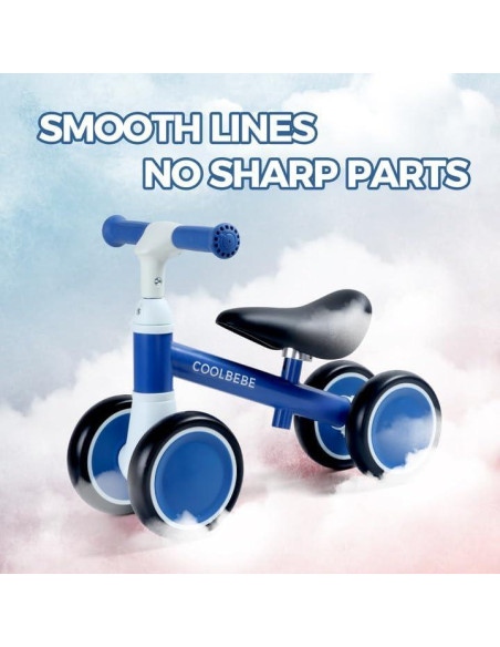 Bicicleta de Equilibrio COOLBEBE Azul para Niños 12M-36M