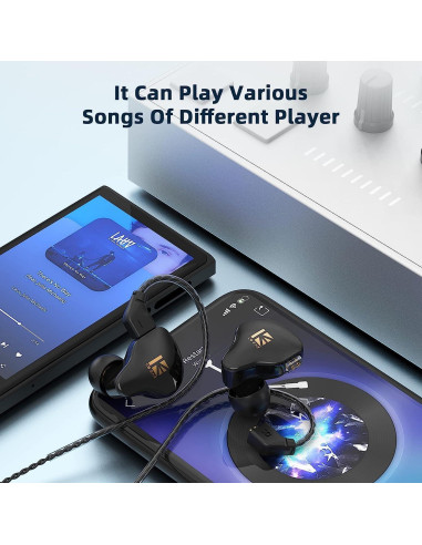 Auriculares KBEAR KS1 Tipo C con Micrófono, Cancelación de Ruido