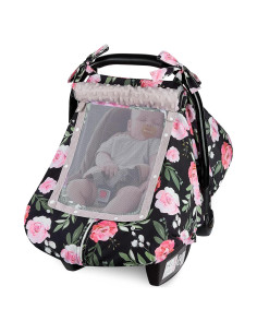 Funda para Asiento de Coche Bebé FIOBEE Negro/Flores Impermeable