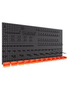 Kit de Paneles de Metal INCLY 48x60 cm con 156 Ganchos