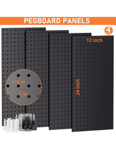 Kit de Paneles de Metal INCLY 48x60 cm con 156 Ganchos 2