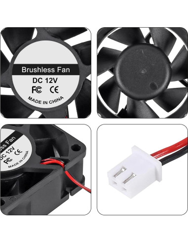 4 Ventiladores de Refrigeración UMLIFE 60x60x25mm 12V CC