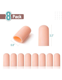 Protectores de Dedos de Silicona Dr. JK - 4 Pares Grande Color Piel 2