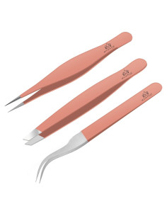 Pinzas Quirúrgicas Majestic Bombay para Vello Encarnado Rosa