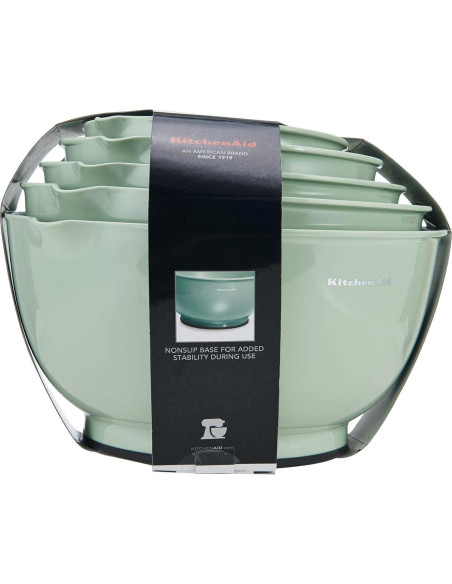 Set de 5 Cuencos de Mezcla KitchenAid 4.7L Pistacho