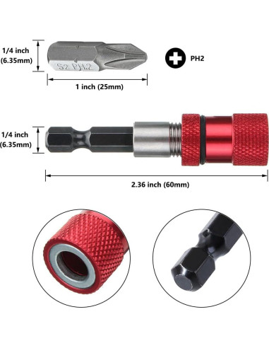 Soporte de Puntas Magnéticas SeonFook PH2 60mm 2 Pcs