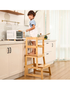 Escalera de Cocina Montessori Joylico para Niños Natural 2