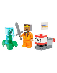 Set Mini Figuras LEGO Minecraft Heroe y Creeper Cargado