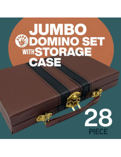 Juego de Dominó Jumbo Kicko - Doble Seis - 28 Piezas en Caja de Madera 2