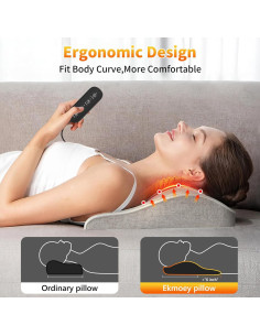 Masajeador de Espalda Shiatsu Ekmoey con Calor 3D Ajustable 2