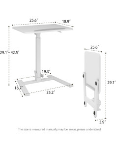 Mesa de Trabajo PUNCIA Ajustable Altura 73.9-108 cm Plegable 2