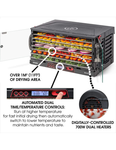 Deshidratador de Alimentos Brod & Taylor Sahara 7 Estantes Acero Inoxidable