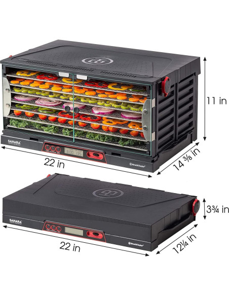 Deshidratador de Alimentos Brod & Taylor Sahara 7 Estantes Acero Inoxidable