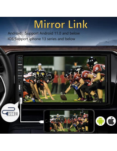 Estéreo de Coche Naifay Doble Din 7" MP5 Bluetooth con Cámara 2