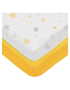 Sábanas Ajustadas de Cuna Mini 100% Algodón Compañía Americana 2 Piezas