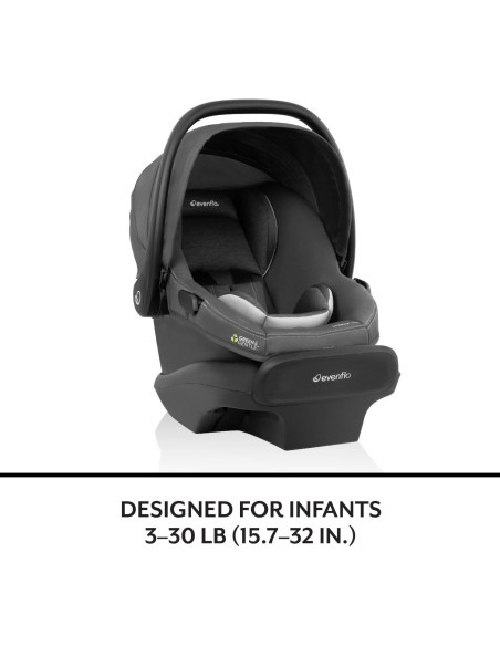 Asiento de Auto Evenflo LiteMax NXT SensorSafe Gris Ancla 3-13.6kg