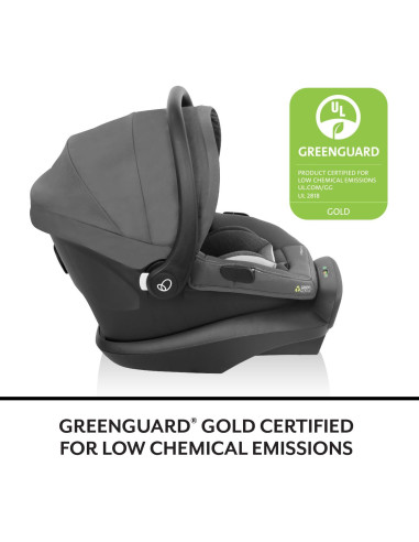 Asiento de Auto Evenflo LiteMax NXT SensorSafe Gris Ancla 3-13.6kg
