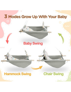 Columpio para Bebés Gladswing de Algodón con Seguridad - Animalito 2