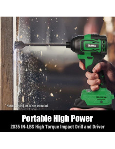 Destornillador de Impacto Inalámbrico DOWOX 21V 2035 In-Lbs 2