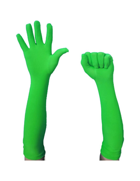 Guantes Chromakey 7Tek Verde Ajustados para Fotografía y Video