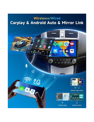 Radio de Coche Android 10.1" METEESER para Honda Accord 2003-2007