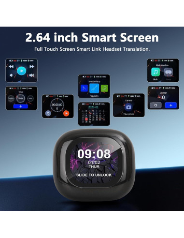 Auriculares de Traducción AI Psadhi A39, 144 Idiomas, Negro