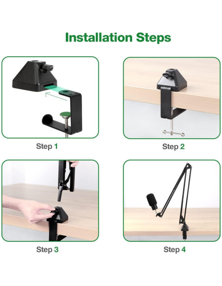 Abrazadera en C de Metal SUNMON para Escritorio 6.2cm