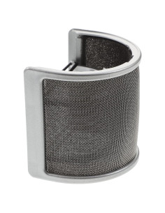 Filtro Pop Ajustable Milisten para Micrófono Plata 8x7.2cm