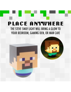 Luz Nocturna Steve Minecraft Paladone 12cm Multicolor 2