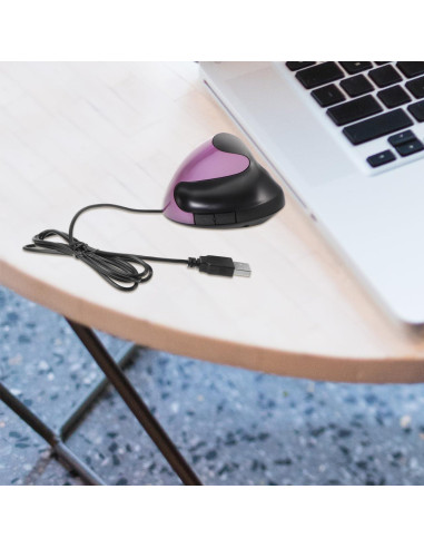 Ratón Vertical Ergonómico DOITOOL USB 5 Botones Púrpura