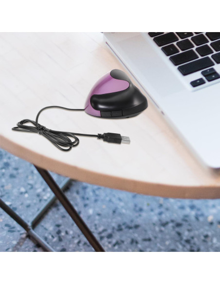 Ratón Vertical Ergonómico DOITOOL USB 5 Botones Púrpura