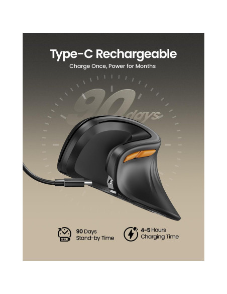 Kit Ergonómico: Ratón ProtoArc EM11 NL + Silla EC200