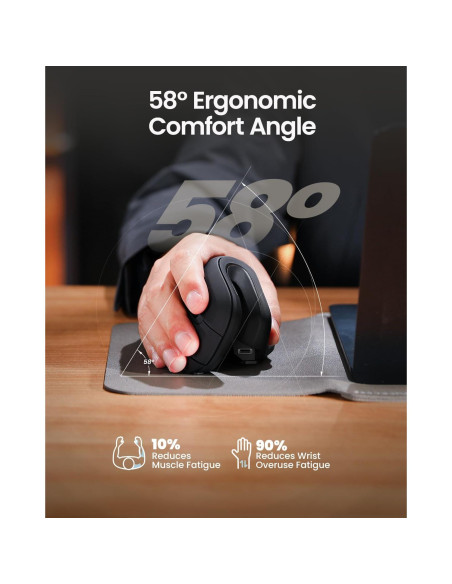 Kit Ergonómico: Ratón ProtoArc EM11 NL + Silla EC200