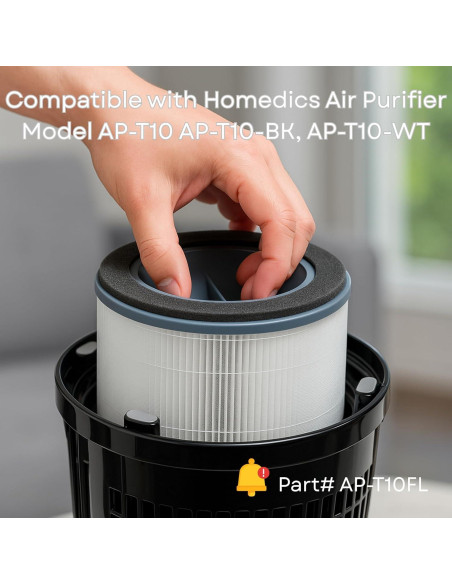 Filtro HEPA Nispira AP-T10 3-En-1 Carbono Activado - 2 Unidades