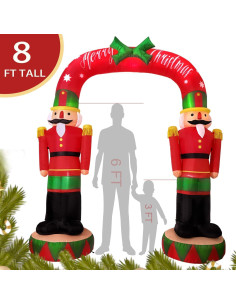 Arco Inflable de Navidad 2.44m NuestraCalidez con Luces LED 2