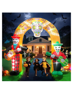 Arco Inflable de Halloween Kalolary 3.66m con Luces LED