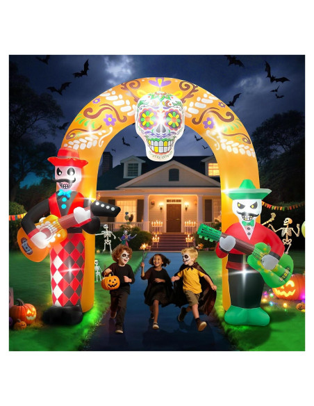 Arco Inflable de Halloween Kalolary 3.66m con Luces LED