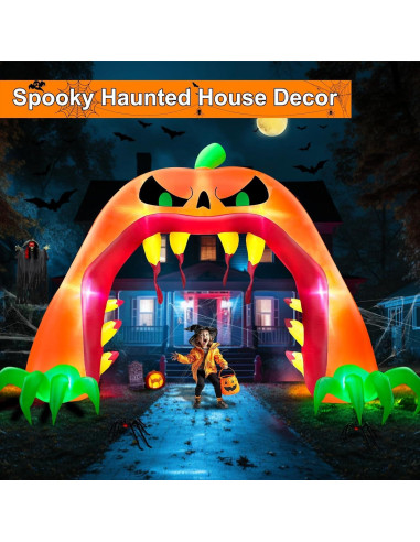 Arco Inflable Halloween TURNMEON 4.0 m Calabaza Gigante